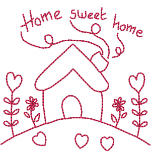 Home sweet home - Redwork